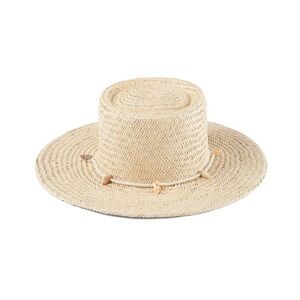NWOT Lack of Color Seashells Straw Boater Fedora Hat